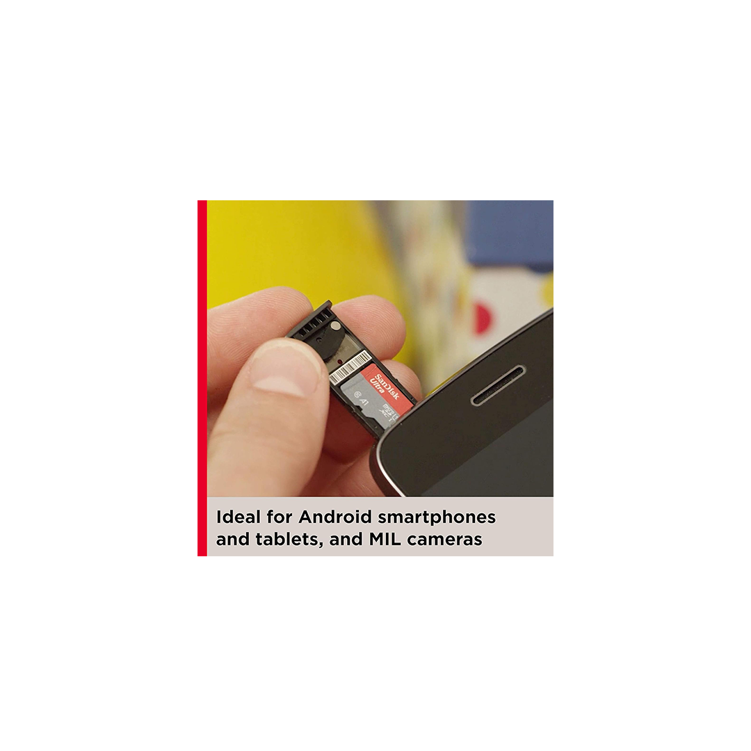 سانديسك الترا 256 جيجا microSDXC UHS-I، 150 ميجابايت/ثانية R، بطاقة ذاكرة سانديسك الترا 256 جيجا microSDXC UHS-I، 150 ميجابايت/ثانية R، بطاقة ذاكرة